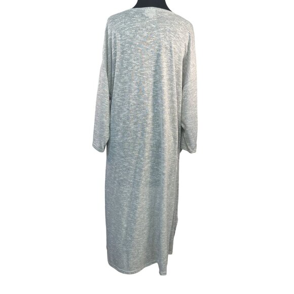 LuLaRoe Womens Long Cardigan Waterfall Open Front Lightweight Gray Sweater L - Picture 7 of 8